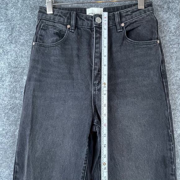 Abrand Jeans Womens 26 Black A '94 High & Wide Stretch Ripped Thrashed Baggy - Picture 5 of 8